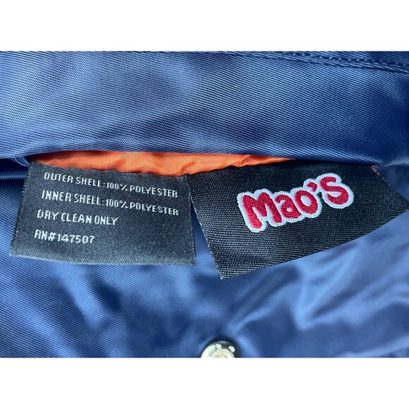 Men's Mao’s Eagle Blue and Orange Bomber Jacket Sz L - NWT - Picture 12 of 14
